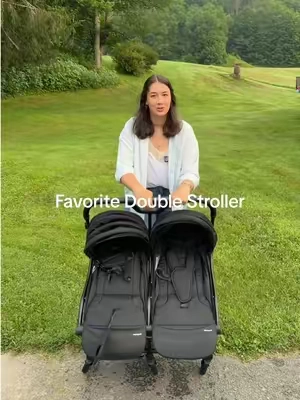 My daughter calls this the “Together Stroller” because she loves sitting next to her bother on walks! #mompush #doublestrollerreview #doublestroller #mompushlithe @Mompush US 