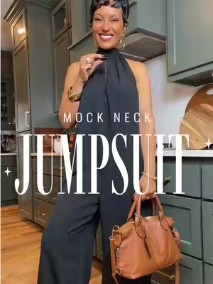 SIZE MEDIUM 🖤 UOOZEE Halter Neck Sleeveless Oversized Jumpsuit with pockets! #jumpsuit #summeroutfitinspo #vacationoutfits #widelegjumpsuit  #uoozee @UOOZEE USA 