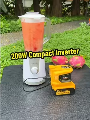 Compact 200W Inverter (Battery Not Included) - Compatible with Your Dewalt 20V Batteries.🔋🔌 Check The Orange Cart Below.🎁✨#ecarke #inverter #powerinverter #powerstation #dewalt 