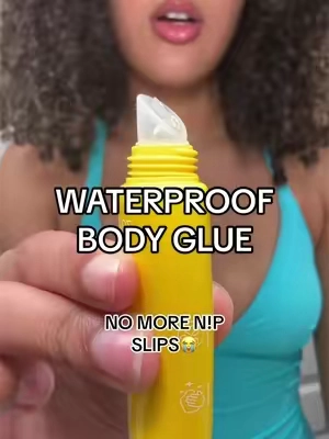 preventing my worst nightmare 😫                                                    #bodyglue #waterproof #waterpark #club #adhesivebodyglue 