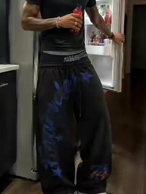 the graphics go crazy #baggysweats #baggypants #menswear #OOTD #fyp 