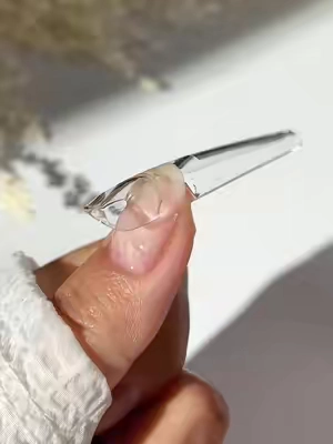 POV: My nails have been on for 2 weeks and they aren't budging. ✨🔒#diynailsathome #gelxnails #fypage #nailglue #uvnails 