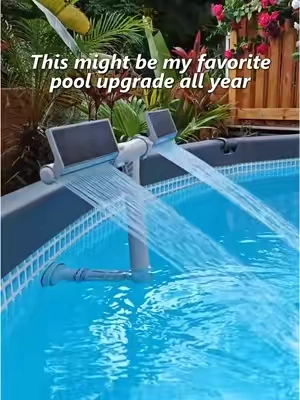 This might be my favorite pool upgrade all year. 💦 The fountain, the lights, the colors at night… it just makes pool season feel way more fun！ #poolhacker #SummerWins #DealsForYouDays #poollights #tiktokshopdealsforyoudays 