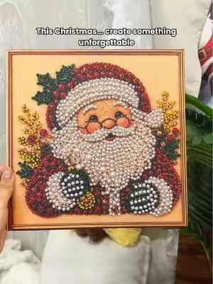 💕🎄🎅🏻Turn tiny pearls into Christmas magic. A relaxing DIY kit you'll love displaying all season. #DiamondPainting#christmascrafts #tiktokmademebuyit #christmas2026#DiamondArtKit 