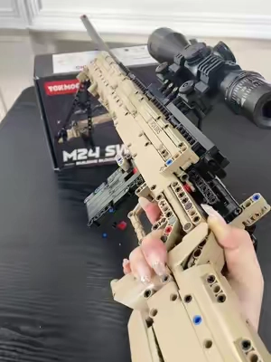That’s awesome! The best purchase on TikTok! By the way, it only took me three hours to build! 😎#m24 #buildingblocks #cool #pewpewpew #shopvideocarnival @TOKMOC  