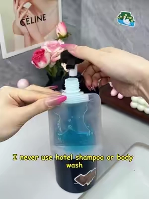 These days when I stay in hotels, I always bring my own shampoo and toiletries in these refillable pouches. They squeeze cleanly with no waste, and I feel safe and comfortable using my own products. #TravelEssentials #HotelStay #TravelPouches #tiktokshop #musthaves