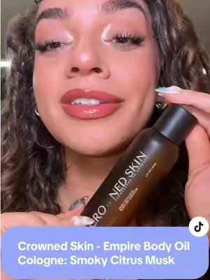 The body oil that gets more compliments than your cologne 👀 #crownedskin #crownedskinbodyoil #mensbodycare @Crowned Skin #tiktokshopsummersale #tiktokshopcreatorpicks  Empire Body Oil Cologne - Smoky Citrus Musk 