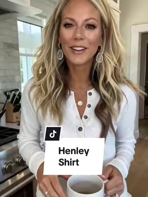 The Perfect Henley Top. Great for layering. #henleyshirt #fallshirt #TikTokFashion #womensfashion #fashion 