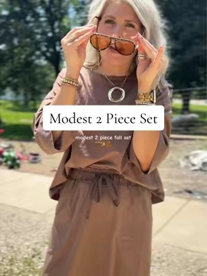Perfect for fall transition 🍂🤎@Ommig  #modestfashion #2pieceset #matchingset #fallfashion #fallstyle 
