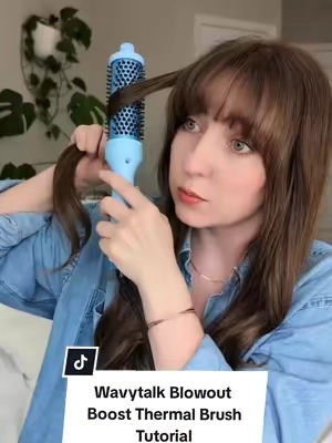 Do you struggle with spiral curls? my fav way to use @wavytalkofficial Blowout Boost Thermal Brush for defined curls 💕 #wavytalk #thermalbrush #hairtutorial #hairstyle #hair 