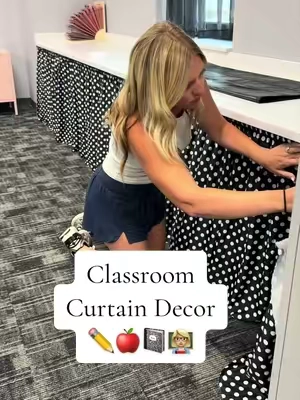 Functional + cute 🥰 love the way these compliment my classroom while also hiding clutter #teachersoftiktok #teacher #teaching #classroomdecor #classroomsetup
