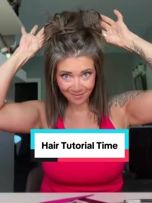 Replying to @kc.bright I’ve gotten so many compliments on this fun 1/2 updo and it’s so easy! The texture spray from @Color Wow Hair gives my hair the grip in needs to create this style, adds volume and keeps my hair from falling flat. #halfuphalfdown #hairtutorial #updotutorial #spacebuns #drytexturespray 