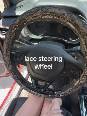 everything lace #lacedecor #whimsicalcardecor #steeringwheelcover 