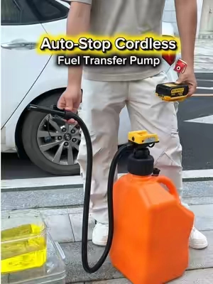 Pump fuel the easy way - with this cordless transfer pump.⛽️🔋💪#ecarke #fuelpump #gaspump #dewalt #milwaukee 