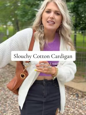 You will want every color 😍 @QUALFORT US  #cardigan #cottoncardigan #oversizedcardigan #fallfashion #layeringoutfits 