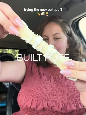 the PUFF! a pineapple, coconut fluffy center with a white chocolate coating! so yummy!! #builtpuff #proteinbar #builtbar #newbuiltpuffbar @Built Bar 