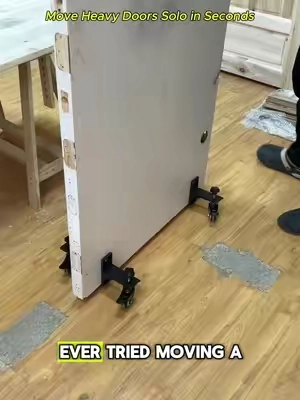 Stop struggling with heavy doors by yourself. This heavy-duty door moving tool helps lift, balance, and move doors smoothly during installation. With adjustable supports, locking wheels, and a 300-lb capacity, it’s perfect for pre-hung doors, front doors, and DIY home projects. #SummerVibes #DealsForYouDays #CarpentryTools #ConstructionTools #DIYProjects 