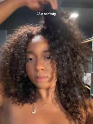 Human half wig 