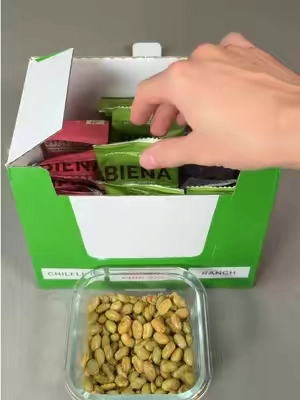 Bad snacks will hurt your progress #healthysnack #edamame 