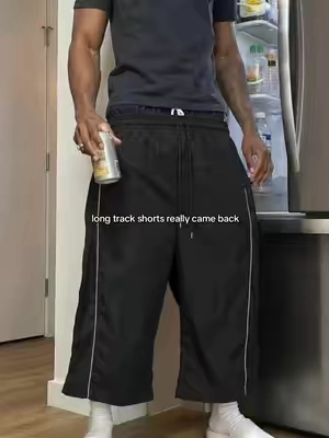 and im here for it #longshorts #trackshorts #summerstyle #OOTD #fyp 