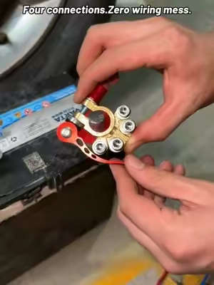 Organize your battery wiring the smart way. These 4-way battery terminal connectors provide dedicated connection points for accessories, making installations cleaner, upgrades easier, and future maintenance much more convenient.#BatteryTerminal #BatteryConnector #CarWiring #Automotive #CarAccessories 