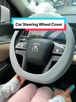 Car steering wheel cover,fits all cars #steeringwheel #siliconcover #carculture #carsteeingwheel #tiltokshop 