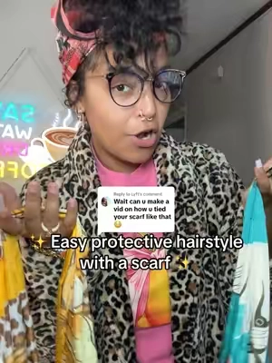 Replying to @Lyft customize able as well! #moomoo #headwraptutorial #scarftutorial #protectivehairstyles 