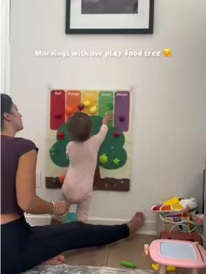 My daughters new favorite activity. It’s been great for practicing her hand eye coordination as well as learning her colors! #educationaltoys #playfood #toddlertoy #pretendplay #sahmlife 
