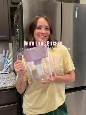 The cutest little hydration upgrade 💜💧 This lilac Brita is proof that practical things can still be pretty! #Brita #britafilter #hydration 