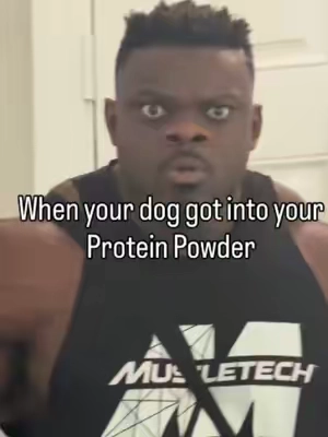 Your dog got into your protein 😨 #protein #creatine #gymhumor #peptide #muscletech