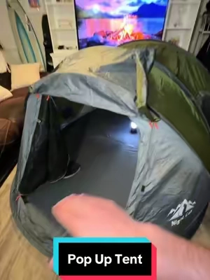 This thing pops up so fast 😂 #popuptent #nightcat 