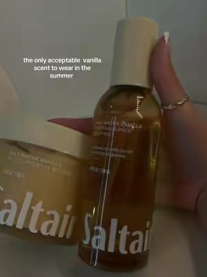 it’s a summery vanilla if that makes sense #saltair #saltairvanilla #vanillabodycare #vanillafragrance 