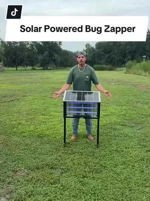 Fight off all the bugs and mosquitoes in your yard with this solar powered bug zapper #bugzapper #mosquitorepellant #mosquitocontrol #mosquitozapper #outdooressentials 