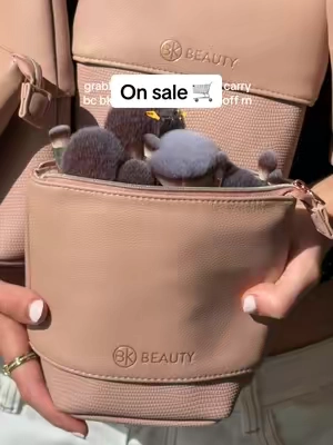 Did you catch that 👀 Grab our NEW blush standup brush bag & any other bk beauty brushes on sale right now 🛒🛍️✨ — #bkbeauty #makeupbrushes #travelmakeup #tiktokshopsummersale #tiktokshopsale 