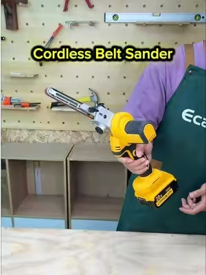 Cordless Belt Sander-Compatible with Your Dewalt 20V Batteries.✨ Check The orange Cart Below.🎁#ecarke #cordless #beltsander #dewalt #powertools 
