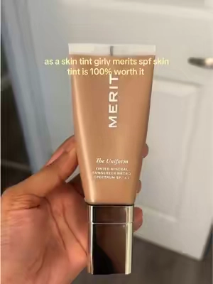 You’re either a skin tint or foundation girl 🫣 @MERIT Beauty #lazygirlmakeup #skintint #meritbeauty 