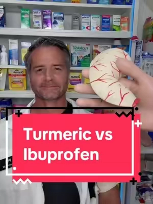 Ibuprofen is fine for short term pain. But taken every day, it’s rough on your stomach, kidneys, and blood pressure. Turmeric protects all three and works on the root cause of inflammation. This one is 95% active curcumin with black pepper for 400% better absorption, plus ginger and MCT so it won’t upset your stomach. #philsmypharmacist #turmeric #tiktokshopcreatorpicks 