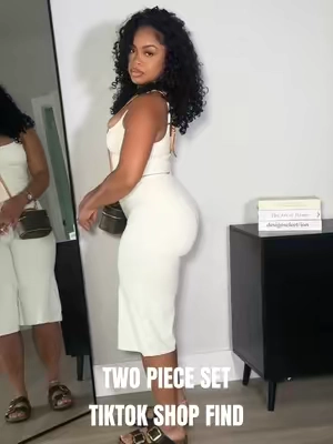 Another good two piece set find🤭🫶🏽 I linked it for yall in the orange cart! Slides are from Amazon!  #tiktokshop #outfitinspo #outfit #outfitoftheday #tiktokshopcreatorpicks 