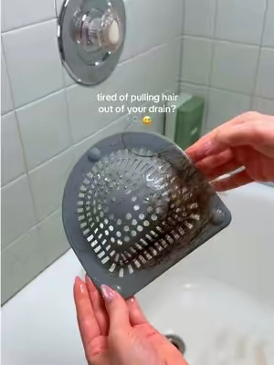 no more standing in ankle-deep water 🤢 #hairshedding #haircatcher #cloggeddrain #hairhack #CleanTok @Kitsch 