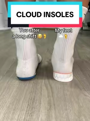 put a cloud in in your work shoes with acupressure foot relief 💆‍♂️ #cloudinsoles #shoeinsoles #shoeinserts #insoles