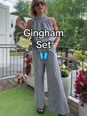 Cute feminine detail,  soft, natural fibers, in a cute gingham pattern@SCUSTY #tiktokshopsummersale #summerwins #summervibes #weeklydeals