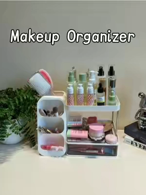 I love this cosmetic organizer so much.#tiktokshop #makeup #makeuporganizer #vanity #Home 