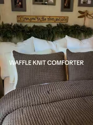 like literally bury me in this 😩  #waffleknit #luxurybedding #chenille #fallaesthetic #cozybedding 