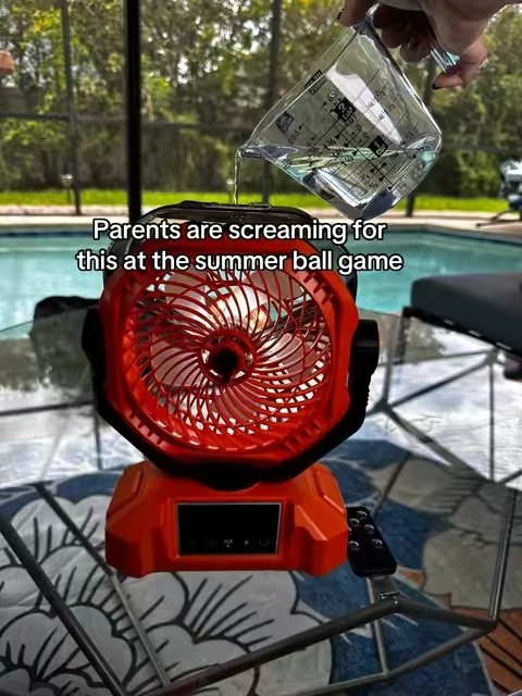 A summer must have to stay cool while out and about in this summer heat #PortableFan #MistingFan #CampingFan #Summermusthave 