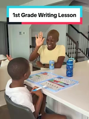 I love that this folder includes blends! ❤️ We have officially transitioned out of voice to line match and are focusing on spacing, using uppercase letters at the beginning of a sentence and punctuation.  #backtoschool #homeschooling #teachermom #phonics #firstgrade
