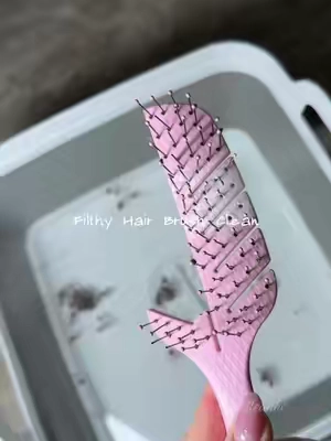 ‼️ EXTREMELY FILTHY ‼️ hair brush clean! Lots of hair fuzzies and dirty hair dust asmr & a satisfying clean #CleanTok #hairloss #hairbrush #cleaningasmr 
