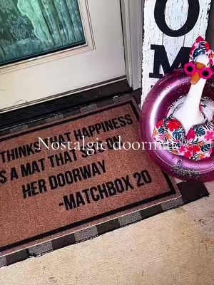 A dose of nostalgia is good for your soul. 🖤 #matchbox20 #doormat #frontporch #nostalgia #summermusthaves 