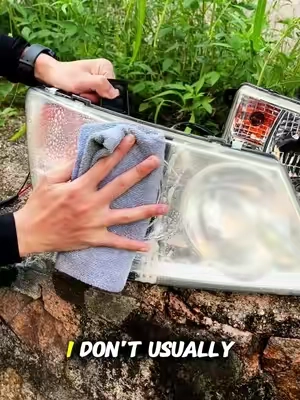 Don't let yellow headlights ruin your car's look! Our headlight cleaning service restores clarity, improves night visibility, and keeps your vehicle shining-safe, clean, and sharp. #detailing #detail #diamondclear #carlightcleaner #carlights 