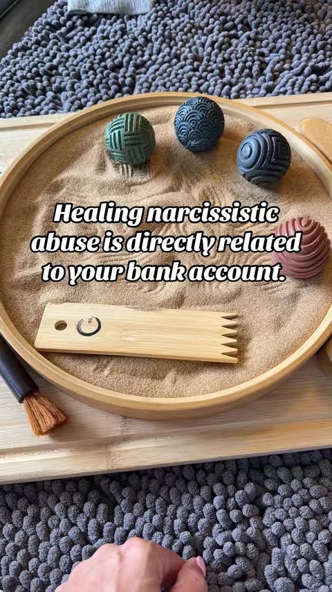 Raised by a mentally ill narcissist, my nervous system learned to protect me for my own survival.  As an adult, the danger was gone but the old program kept running.  It took a major crisis, being homeless and completely burned out from pouring from a constant empty cup, for me to finally stop self abandoning.  I spent my entire life using all my resources to help everyone but myself. Years of self abandoning & rescuing everyone. 26 years as a nurse, dedication, empathy all were built around a trauma response. I didn’t even know it.  Finding myself at rock bottom and those I’d helped so many times turning their backs on me, I sat with my pain. I decided that I would ask God what is it here to teach me. I told myself it was happening for me and not to me.  Those words got me through. Four months later I had manifested enough money to get back on my feet. It came overnight and unexpectedly.  I jumped right back into a director of nursing job and boom!!! The pattern showed right back up. My body began to shut down & I could no longer continue. I quit. I decided to put the same effort in my healing that I put into a career that I was very successful at.  I got a Zen Garden. Not expecting it to change my finances. I knew the Harvard studies and that tactile stimulation through sand play therapy had the potential to rewire my brain. Get me out of survival mode and help me figure things out.  What happened next was unbelievable and I still have to pinch myself to see if I’m dreaming. I began to use it not only as therapy, but as a time to manifest.  Over the last 9 months, of continued practice 3-5 minutes every morning, not only am I a complete different person but I manifested more money than I ever made.  For once my brain is was working at full compacity. I wasn’t stress out anymore. I had real happiness, joy unexplainable. I began living for the very first time & experiencing life the way it was always meant to be.  I talk about this Zen Garden every single day here because of how my life changed. I know that so many people are where I once was.  I survived a lot and I don’t want the pain I endured to be in vain. So every day I’m showing up for myself and you too. The Zen Garden is linked here for you when you’re ready 🙏🏼 #narcissisticabuse #healing #manifesting #money #tiktokshopsummersale 