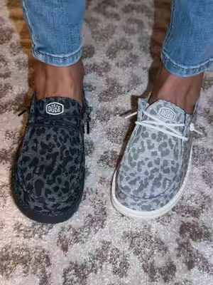 So soft and comfy! #heydude #sliponshoes #leopardprint 